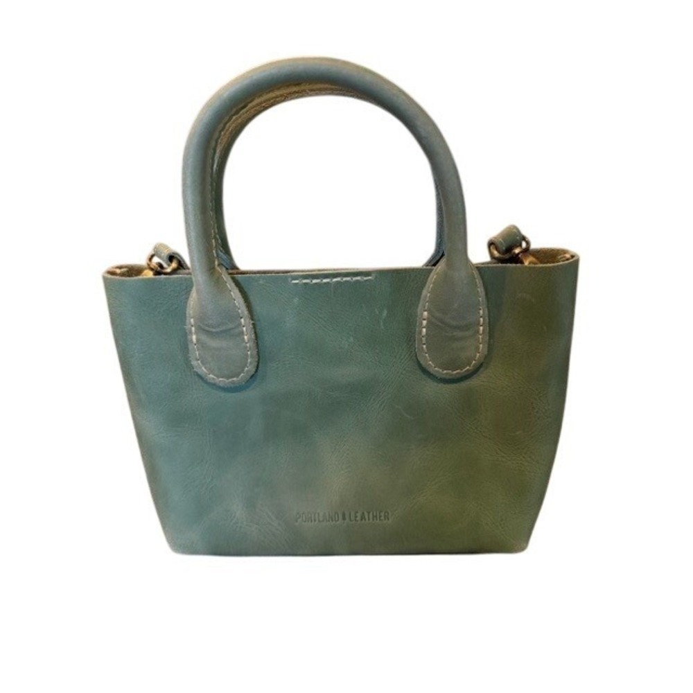Portland Leather Goods Raindrop Small Crossbody Bag Cucumber Leather Mini Tote